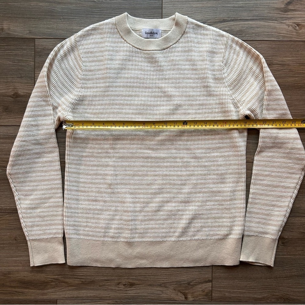 Goodfellow | Everyday Crew Neck in Beige Cream Tan (Small) - Picture 9 of 10